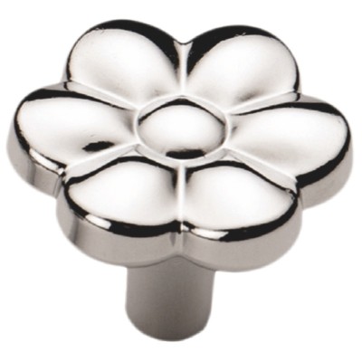 Buton pentru mobila din metal, cu model, OZS-1074, crom foto