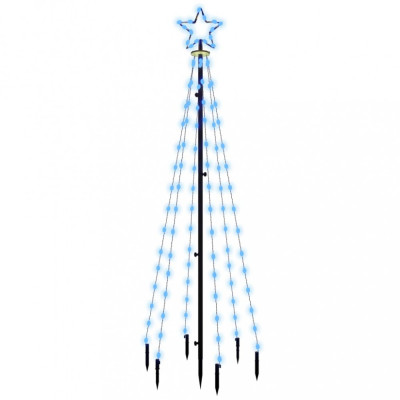 Brad de Crăciun, 108 LED-uri albastre, 180 cm, cu țăruș, foto