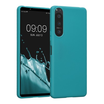 Husa kwmobile pentru Sony Xperia 5 IV, Silicon, Albastru, 59866.57 foto