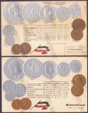 4210 - GERMANIA, Carti Postale EMBOSATE cu monede - 13 buc. diferite