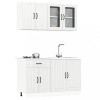 VidaXL Set dulap de bucătărie 4 piese &bdquo;Lucca&rdquo; alb lucios Lemn 3314863