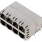 Conector RJ45 ecranat cu LED, THT