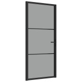 Cumpara ieftin Usa de interior, 93x201,5 cm, negru, sticla ESG si aluminiu