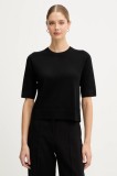 United Colors of Benetton pulover de l&acirc;nă culoarea negru, light, 11AHD10E6