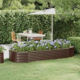 vidaXL Strat &icirc;nălțat grădină 249x100x36 cm oțel vopsit electrostatic