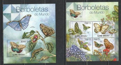 Guinea Bissau 2012 - Fluturi SS 2v MNH foto