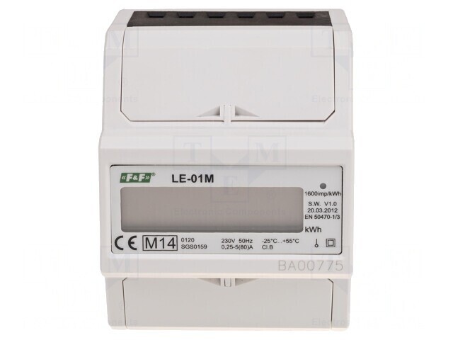 Contor Digital LCD 1-Fază pentru Șină DIN LE-01M