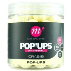 Pop Up MAINLINE Hi-Visual Baits, Fluo Yellow, Crab IB, 15mm, 250ml
