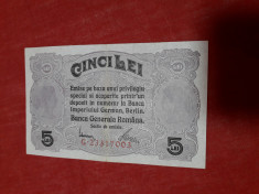 Bancnote romanesti 5lei bgr 1917 xf foto