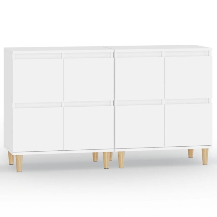 Dulapuri, 2 buc, alb, 60x35x70 cm, lemn prelucrat