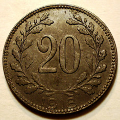 7.068 AUSTRIA WWI 20 HELLER 1918 XF