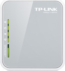 ROUTER TP-LINK wireless. portabil, 3G 150Mbps, 1 port WAN/LAN, compatibil UMTS/HSPA/EVDO, 3G USB modem, 2.4GHz, 802.11n/g/b, TL-MR3020 (timbru verde 0