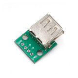 Conector USB 2.0 type A female la conector DIP 2.54mm circuit imprimat (u.6121G)