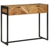 Masă Consolă Lemn Masiv Acacia 90x35x75 cm vidaXL Maro Chevron Hol/Living
