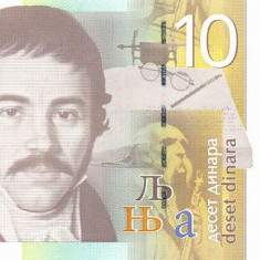 SERBIA █ bancnota █ 10 Dinara █ 2011 █ P-54r ZA REPLACEMENT █ UNC █ necirculata