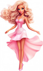 Sticker decorativ, Barbie, Roz, 90 cm, 8402ST-5 foto