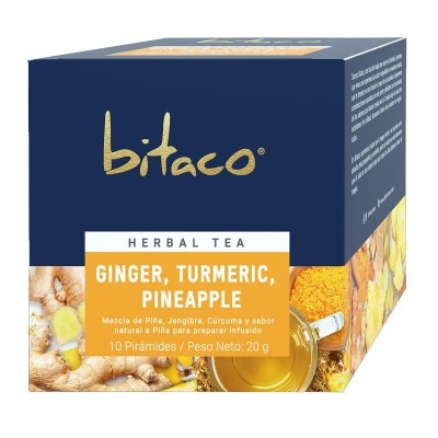 Ceai de Plante Ghimbir Turmeric Ananas 20 grame Bitaco foto
