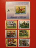 LIBERIA, FOTBAL MEXIC 86 - COLIȚĂ + SERIE COMPLETĂ MNH