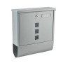 Cutie postala cu loc pentru ziar, otel zincat, argintiu, 30.7x10x34 cm GartenVIP DiyLine, Isotrade