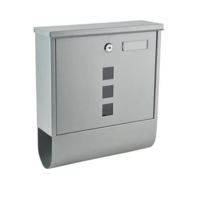 Cutie postala cu loc pentru ziar, otel zincat, argintiu, 30.7x10x34 cm GartenVIP DiyLine foto
