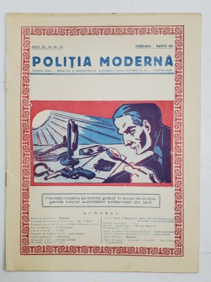 POLITIA MODERNA , REVISTA LUNARA DE SPECIALITATE , LITERATURA SI STIINTA , ANUL VI , NR. 60-61 , FEBRUARIE - MARTIE , 1931 foto