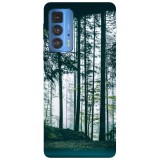 Husa compatibila cu Motorola Edge 20 Lite model Foggy forest, Silicon, TPU, Viceversa, Transparent, Carcasa