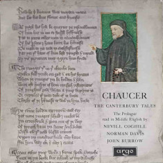 Disc vinil, LP. Prologue To The Canterbury Tales Read In Middle English-Chaucer, Nevill Coghill, Norman Davis, J