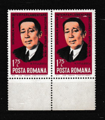 Romania 1974 - N. TITULESCU x 2 - MNH foto