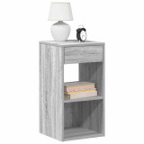 Cumpara ieftin Noptiera cu sertar Gri Sonoma 35x34x66,5 cm
