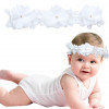 Bentita eleganta pentru bebeluse cu floricele si danteluta (Marime Disponibila: