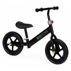 Bicicleta fara Pedale cu Roti din Spuma EVA Ecotoys JM-763 Negru foto