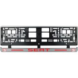 Set 2 bucati, suport numar inmatriculare argintiu Seat II