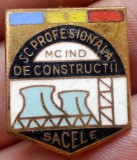 I.162 INSIGNA ROMANIA BRASOV SACELE SCOALA PROFESIONALA DE CONSTRUCTII email, Romania de la 1950