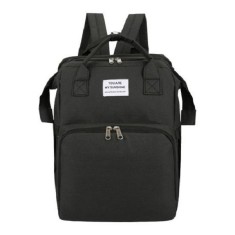 Rucsac Multifunctional pentru Mamici, Cyrax, cu Patut Pliabil si Baza de Schimbat, Rezistent la Apa, Capacitate Mare, Usor, Compartimente Multiple, Bu foto