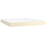 Cumpara ieftin Saltea cu arcuri buzunar, fermitate medie, crem, 180x200x20 cm, piele ecologica