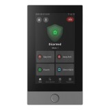 Tastatura touchscreen Hikvision, ecran 7 inch, Wi-Fi, LAN, PIN, difuzor, releu, neagra, DS-PK670W-Black