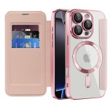 Husa iPhone 16 Pro Asteroid GSM SmartMag Book Case, roz