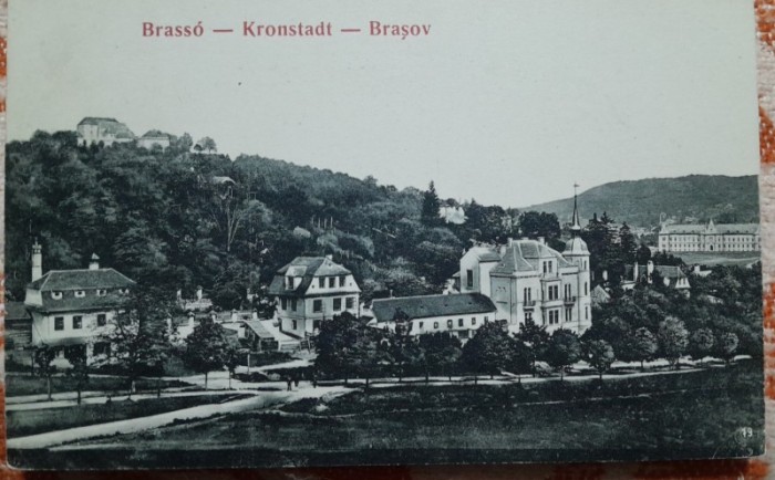 Carte postala, Brasov, vedere generala, perioada interbelica