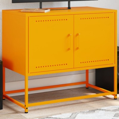 vidaXL Dulap TV, galben muștar, 68,5x39x60,5 cm, oțel 846473 foto