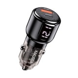 Cumpara ieftin Incarcator Auto Fast Charge Kakusiga KSC-1174 75W PD Dual Port cu cablu tip Lightning - Negru, Hoco