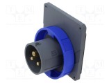 Conector alimentare AC trifazate AMPHENOL IP&amp;S 16A 250V IP67 soclu panel