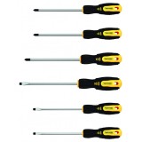 Set 6 surubelnite Topmaster CR-V cu varf magnetizat si maner aderent