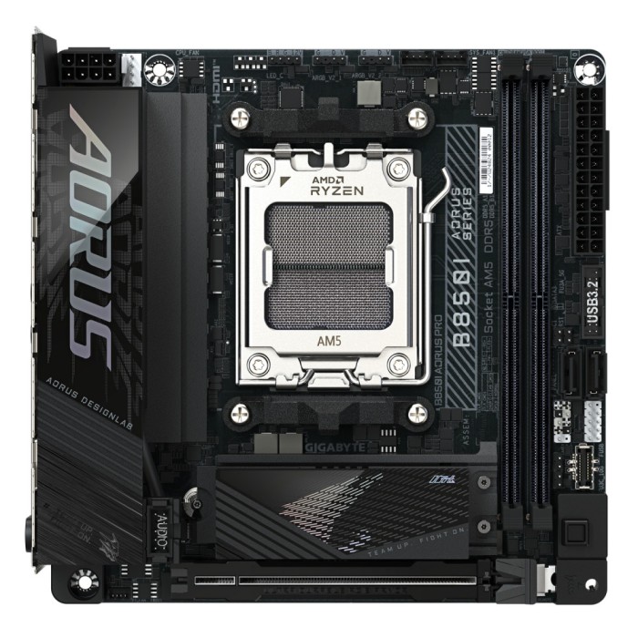 Placa de baza GIGABYTE B850I AORUS PRO, AM5, DDR5, Wi-Fi, BT, Mini-ITX, Negru &quot;B850I AORUS PRO&quot;