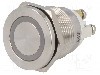 Intrerupator anti-vandalism, OFF-(ON), &Oslash;19mm, ONPOW - GQ19PF-10E/Y/24V/S