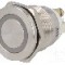 Intrerupator anti-vandalism, OFF-(ON), &Oslash;19mm, ONPOW - GQ19PF-10E/Y/24V/S