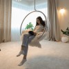 Scaun suspendat, transparent/ auriu/ alb, BUBBLE TIP 1