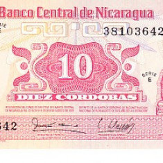 M1 - Bancnota foarte veche - Nicaragua - 10 cordobas - 1979