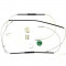 Kit reparatie macara geam Vw Polo 9N 1995-2001, Seat Ibiza 6K, Cordoba 6K 1999-2002 ; electrica - fata dreapta (cablu role si suport geam)
