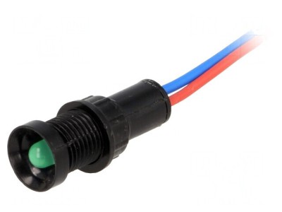 Lampă LED Verde 12V &amp;Oslash;11mm IP40 foto