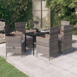 VidaXL Set mobilier pentru grădină cu perne, 7 piese, gri